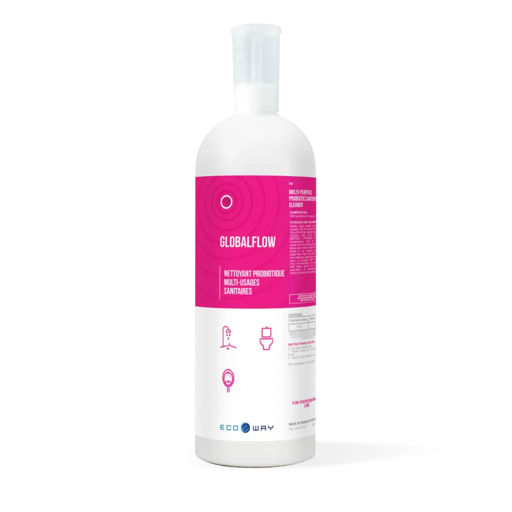 GLOBALFLOW nettoyant probiotique sanitaires ECOLABEL 1L