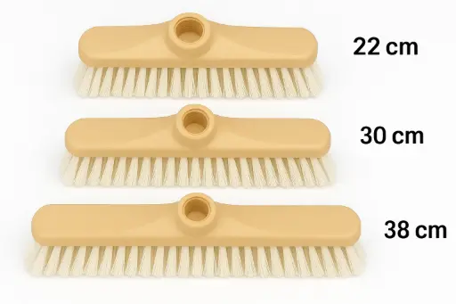 Frottoir balai-brosse poils blanc nylon/PP